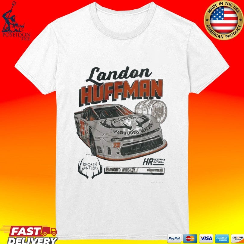 Landon Huffman Broken Antler Flavored Whiskey Racing T-shirt