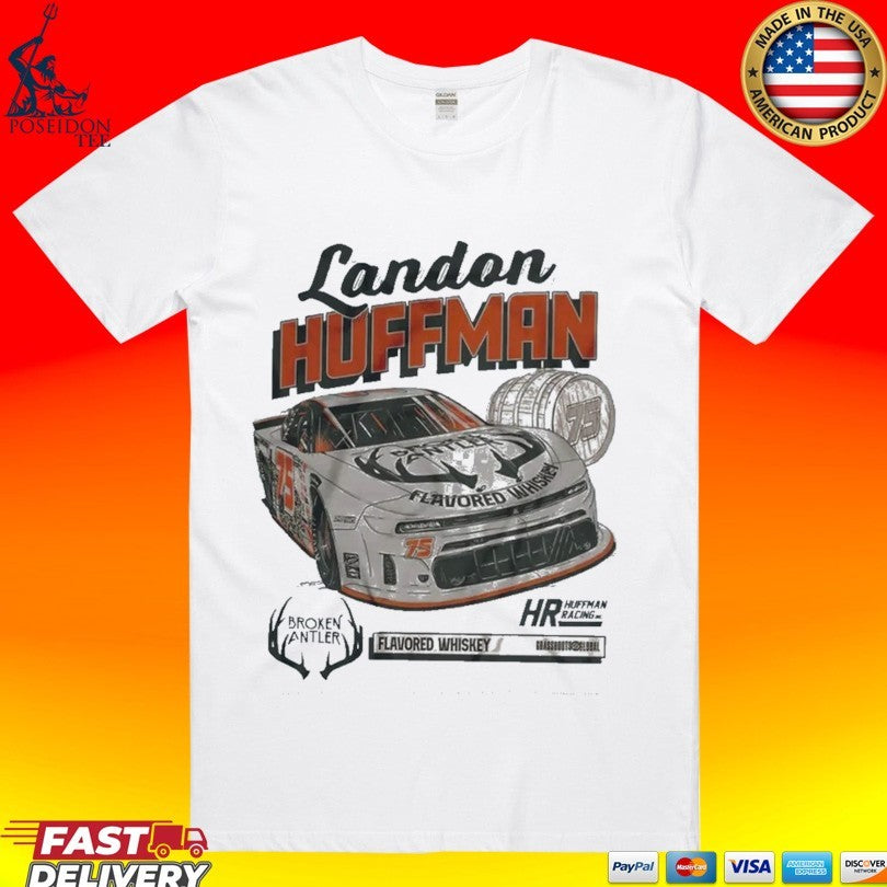 Landon Huffman Broken Antler Flavored Whiskey Racing T-shirt