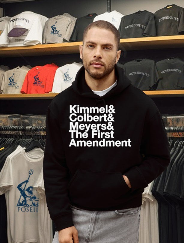 Late Night Kimmel And Colbert And Meyers And The First Amendment T-shirt