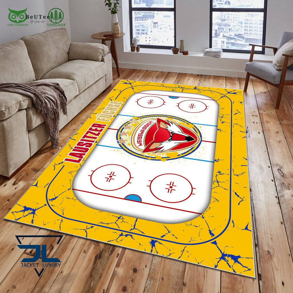 Lausitzer Füchse Germany Ice Hockey Team Carpet Rug