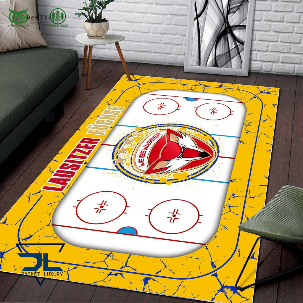 Lausitzer Füchse Germany Ice Hockey Team Carpet Rug