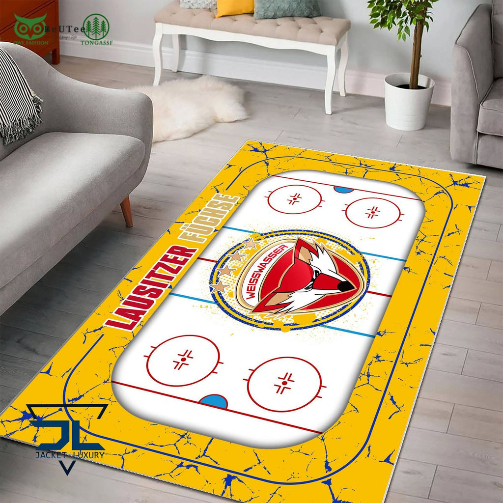 Lausitzer Füchse Germany Ice Hockey Team Carpet Rug