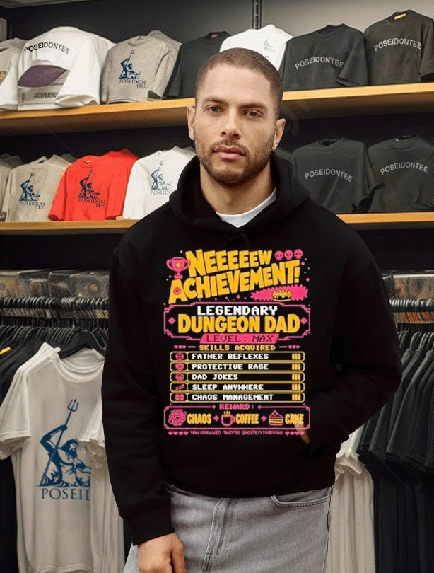 Legendary Dungeon Dad New Achievement Father’s Day T-shirt