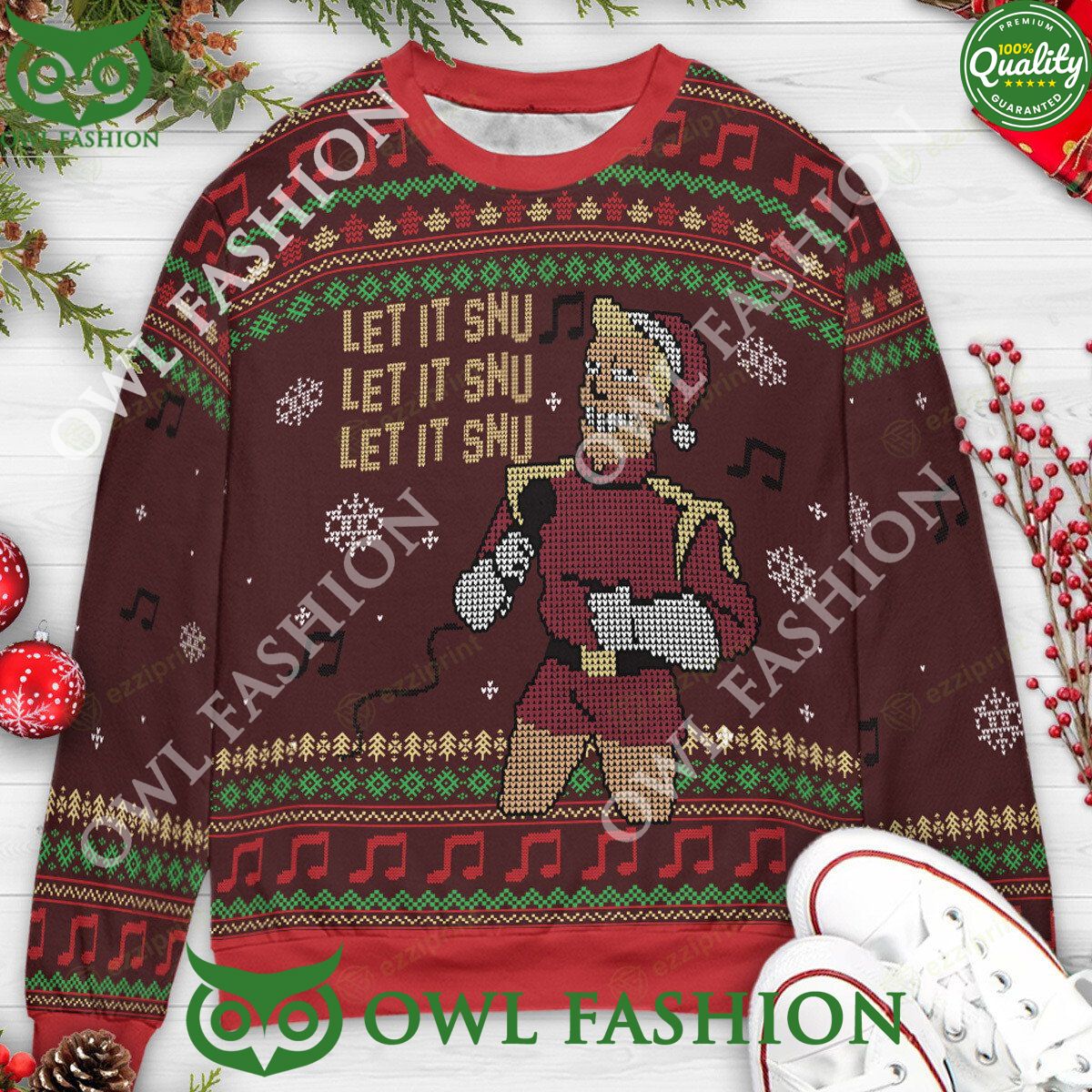 Let It Snu Let It Snu Zapp Brannigan Futurama Christmas Sweater