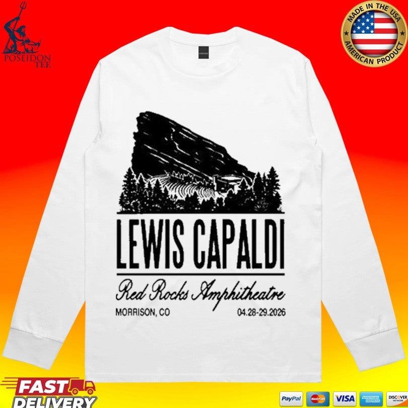 Lewis Capaldi Apr 28-29 2026 Red Rocks T-shirt