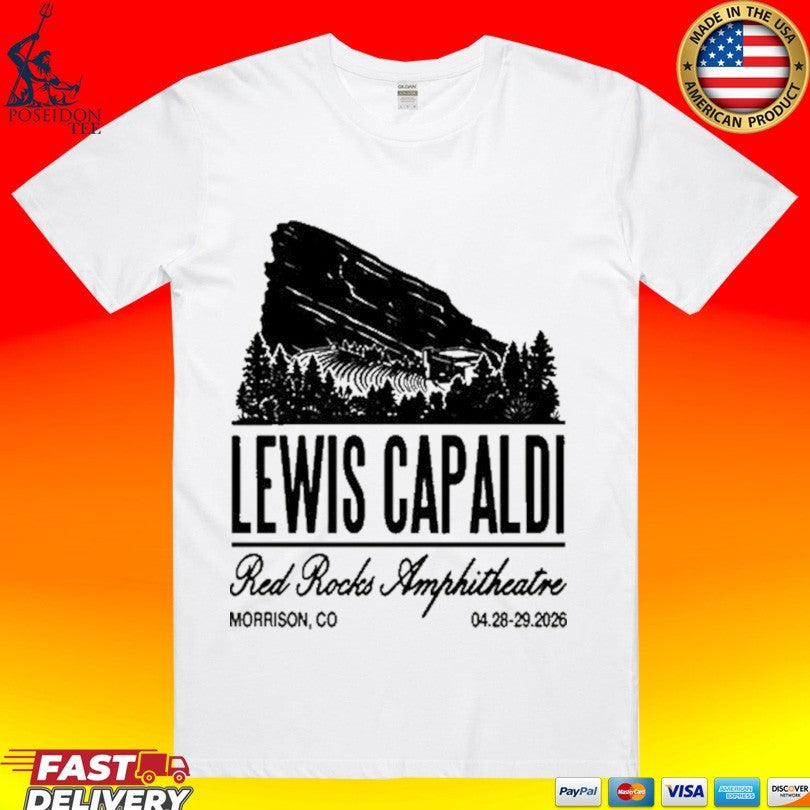 Lewis Capaldi Apr 28-29 2026 Red Rocks T-shirt