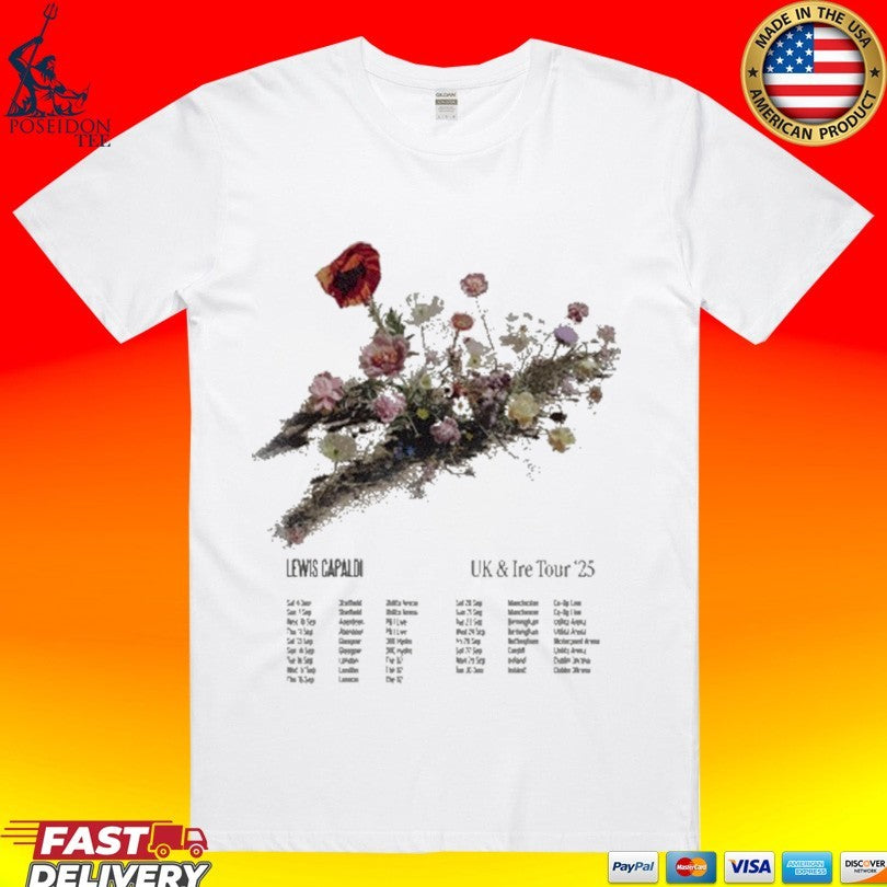 Lewis Capaldi Flowers Dateback T-shirt
