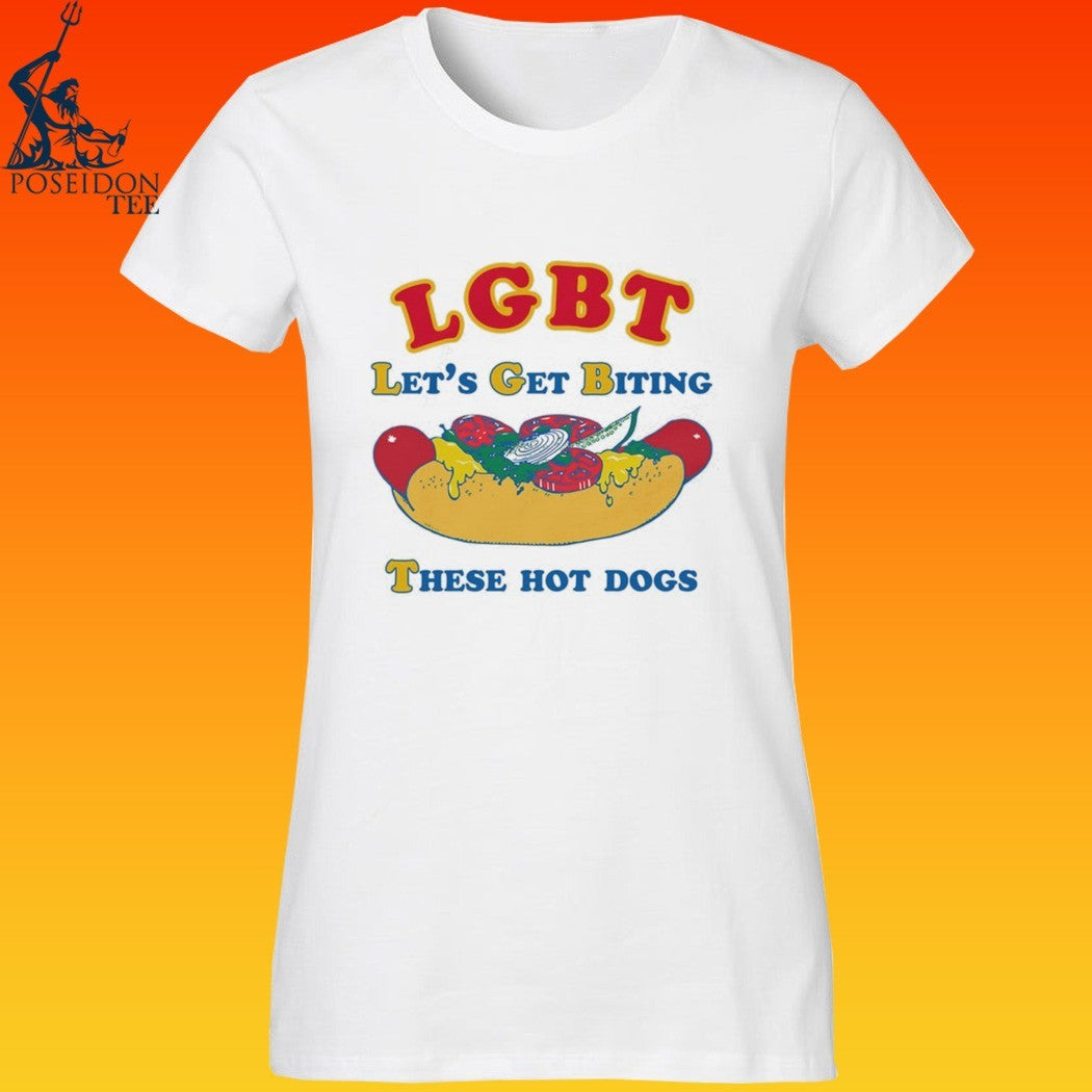 Lgbt Let’s Get Biting These Hot Dogs T-shirt
