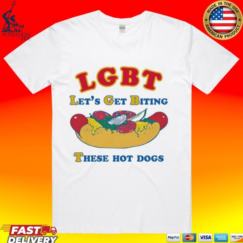 Lgbt Let’s Get Biting These Hot Dogs T-shirt