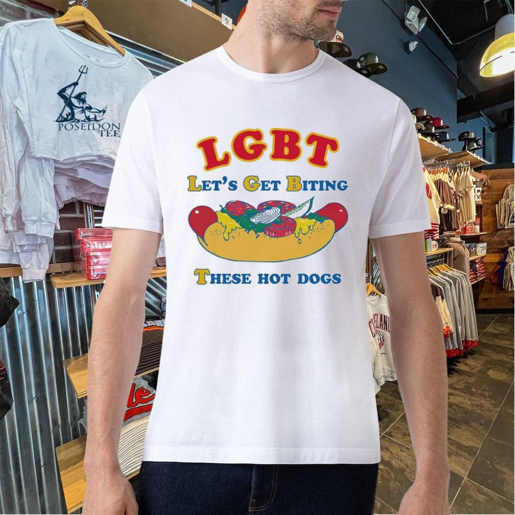 Lgbt Let’s Get Biting These Hot Dogs T-shirt