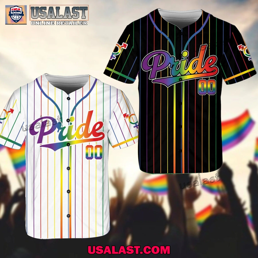 LGBTQ Rainbow Matching Game Day Baseball Jersey