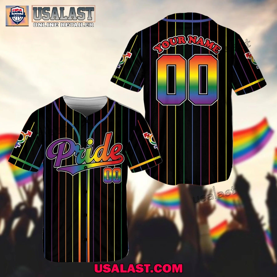 LGBTQ Rainbow Matching Game Day Baseball Jersey