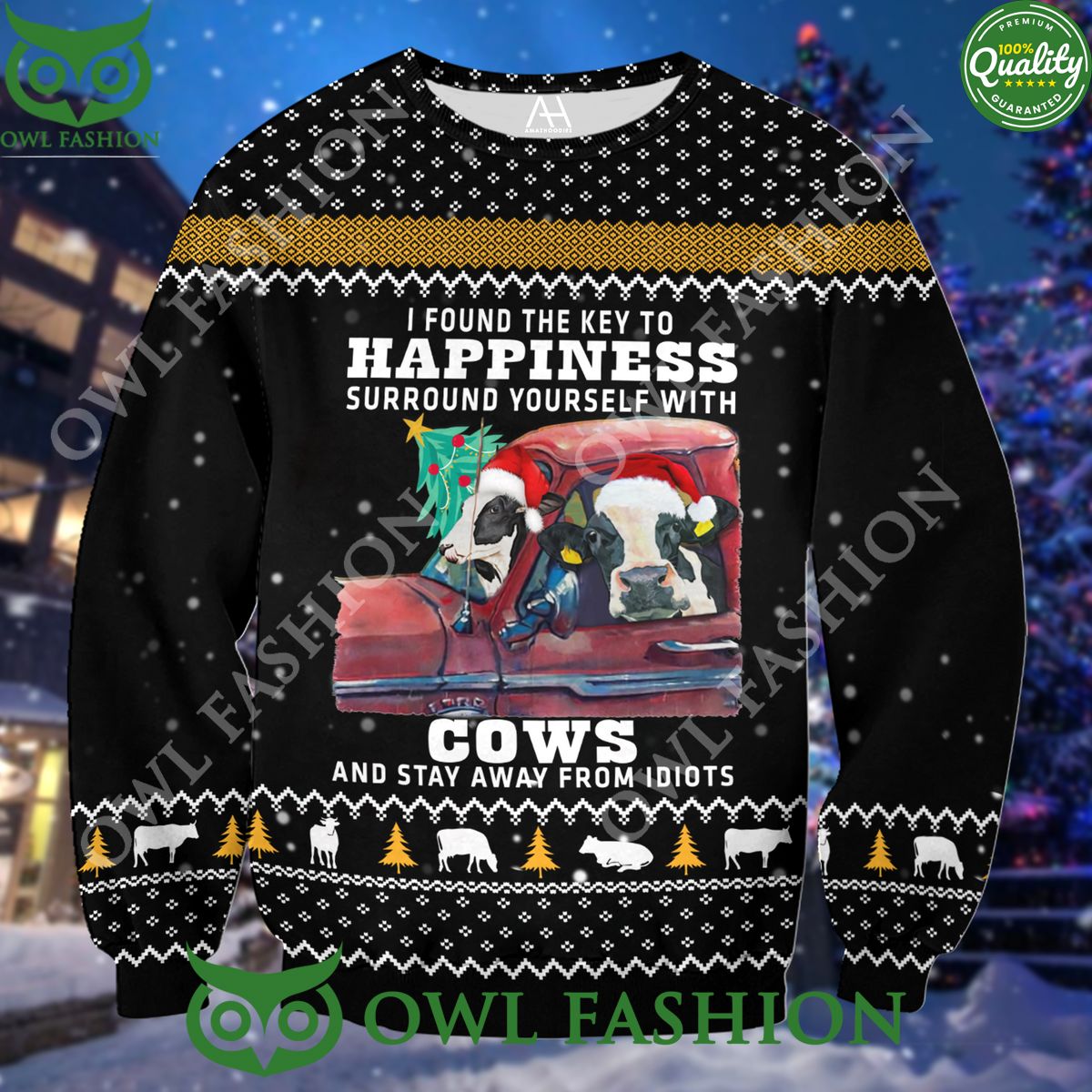 Life with Cows Premium Ugly Sweater