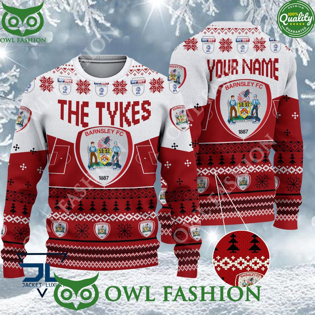 Limited Barnsley F.C EFL Design For Fans Ugly Sweater Jumper