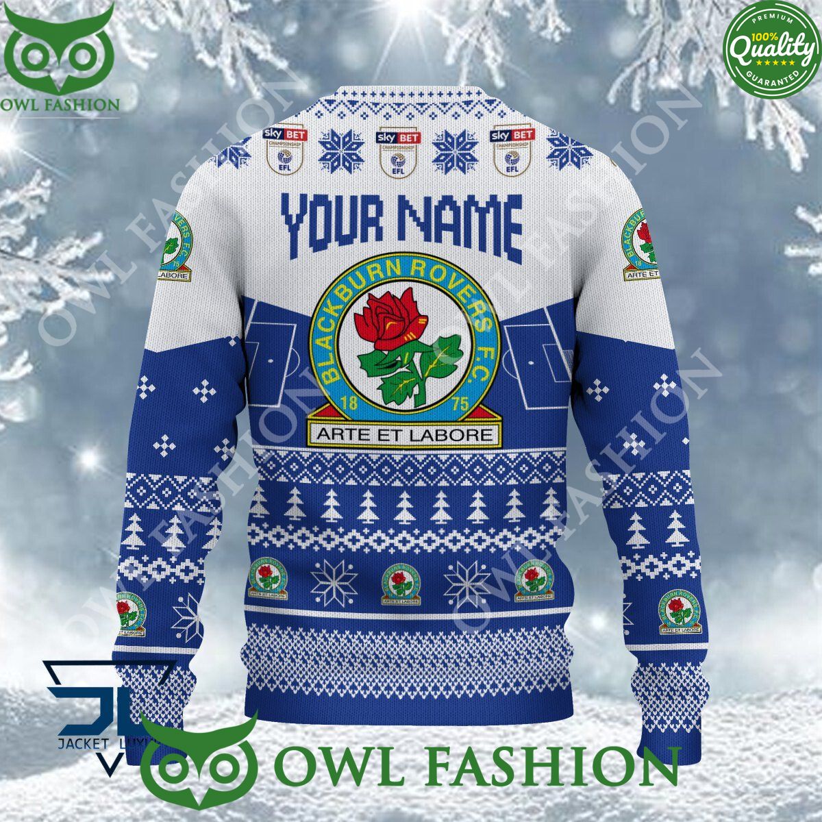 Limited Blackburn Rovers EFL Design For Fans Ugly Sweater Jumper