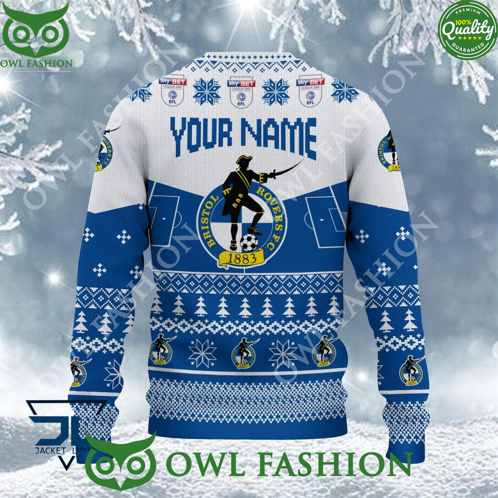 Limited Bristol Rovers EFL Design For Fans Ugly Sweater Jumper