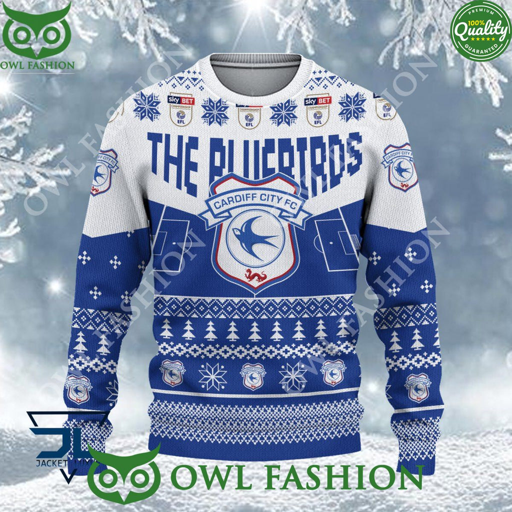 Limited Cardiff City F.C EFL Design For Fans Ugly Sweater Jumper