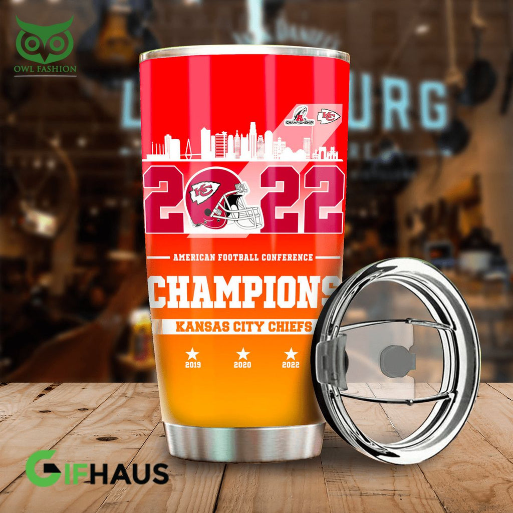 Limited Kansas City Chiefs AFC Champs 2022 Tumbler Cup