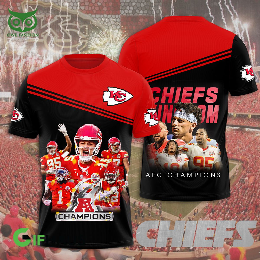 Limited Kansas City Chiefs Kingdom Champs 3D Tshirt Hoodie Longsleeves