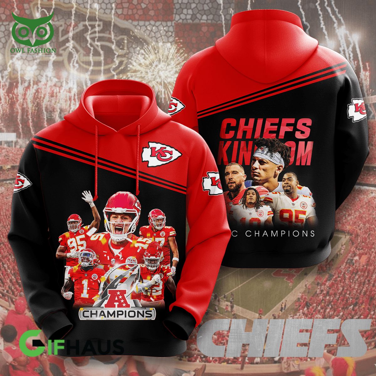 Limited Kansas City Chiefs Kingdom Champs 3D Tshirt Hoodie Longsleeves