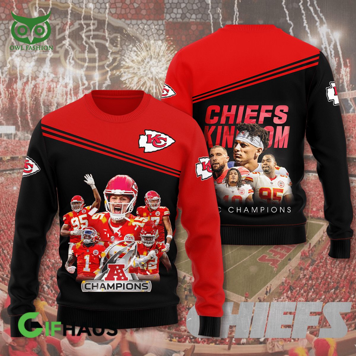 Limited Kansas City Chiefs Kingdom Champs 3D Tshirt Hoodie Longsleeves