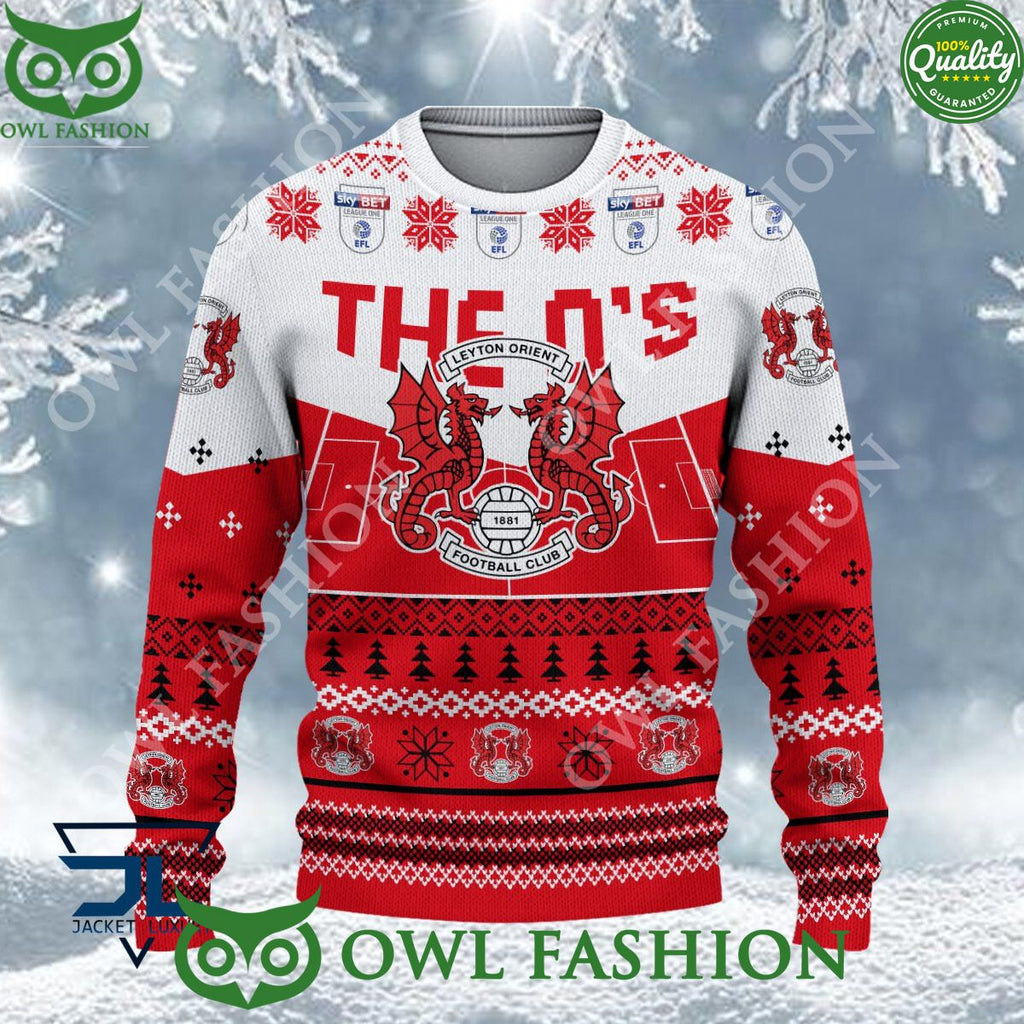 Limited Leyton Orient EFL Design For Fans Ugly Sweater Jumper