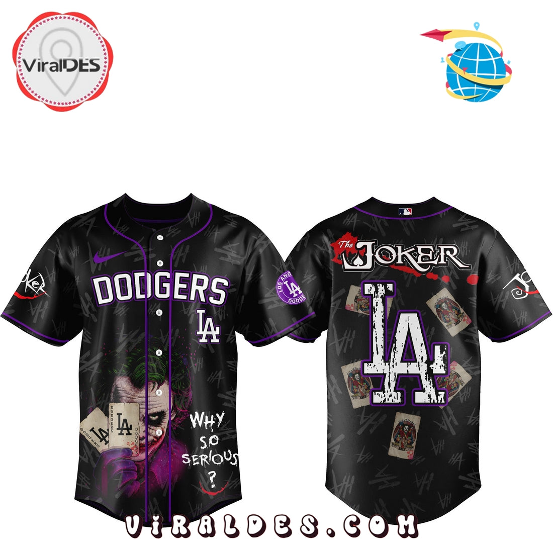 Limited Los Angeles Dodgers x The Joker Baseball Jersey