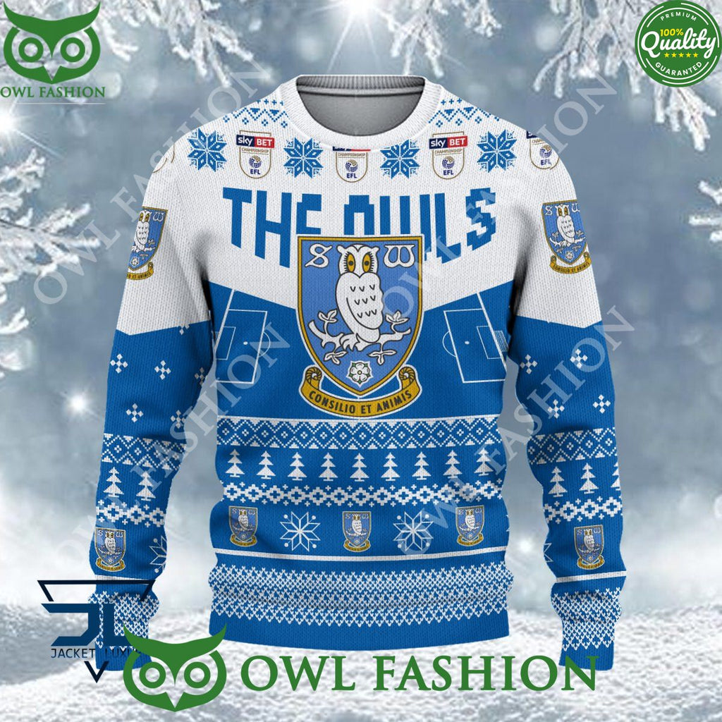 Limited Sheffield Wednesday EFL Design For Fans Ugly Sweater Jumper