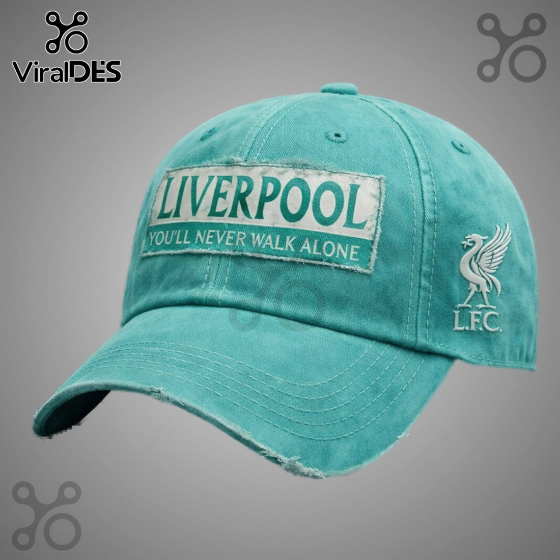 Liverpool You’ll Never Walk Alone Distressed Embroidered Baseball Cap