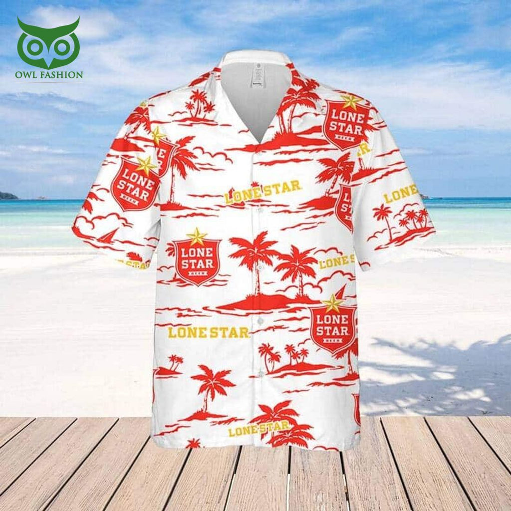 Lone Star Beer Beach Pattern Hawaiian Shirt