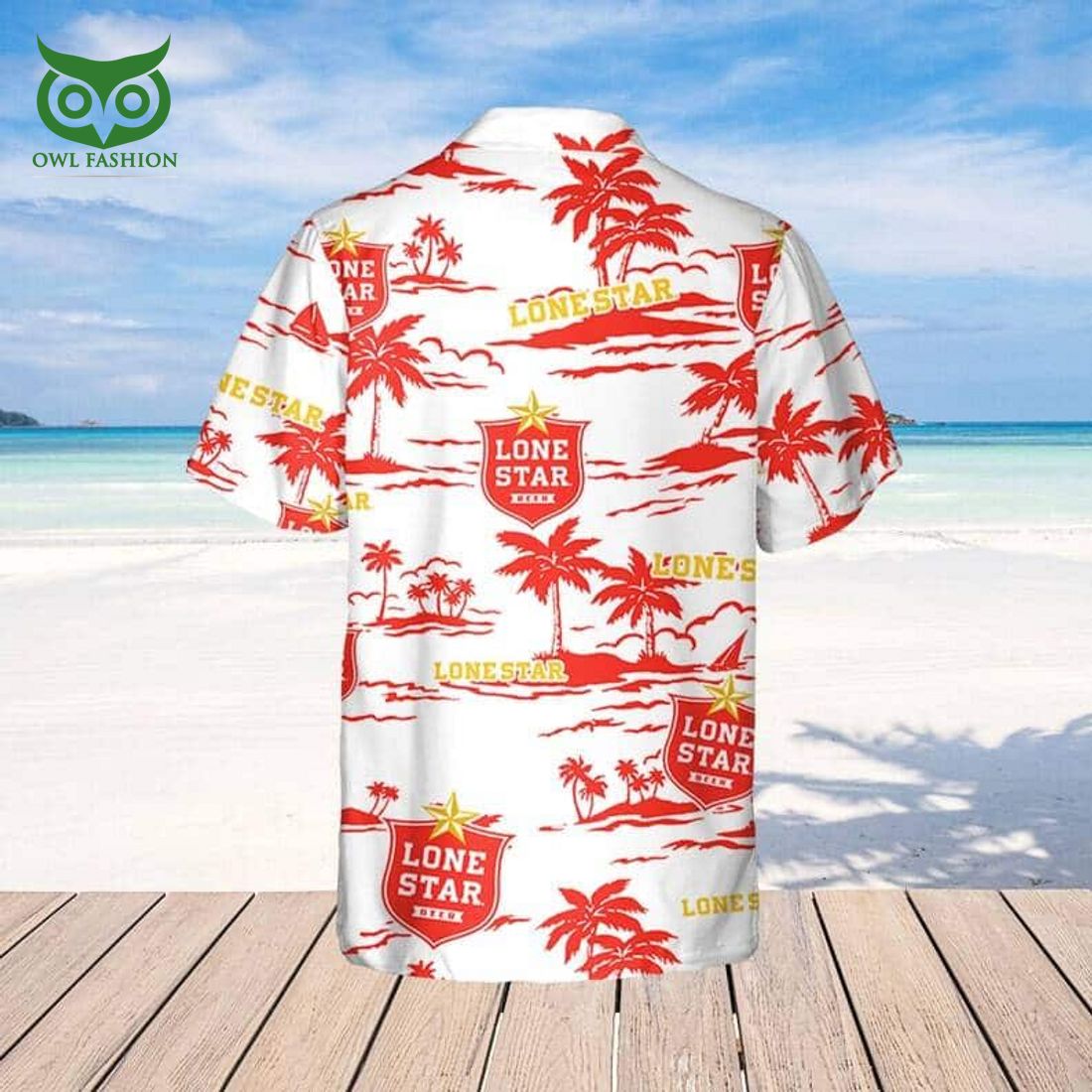 Lone Star Beer Beach Pattern Hawaiian Shirt