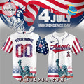 Los Angeles Angels Custom Independence Day Baseball Jersey