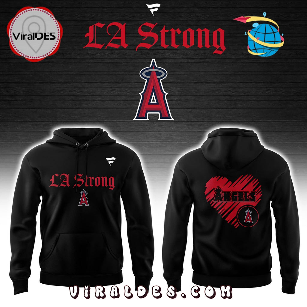Los Angeles Angels LA Strong Black Hoodie, Long Pants