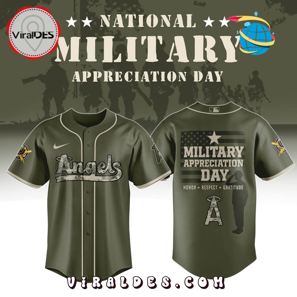 Los Angeles Angels MLB Military Appreciation Day Baseball Jersey