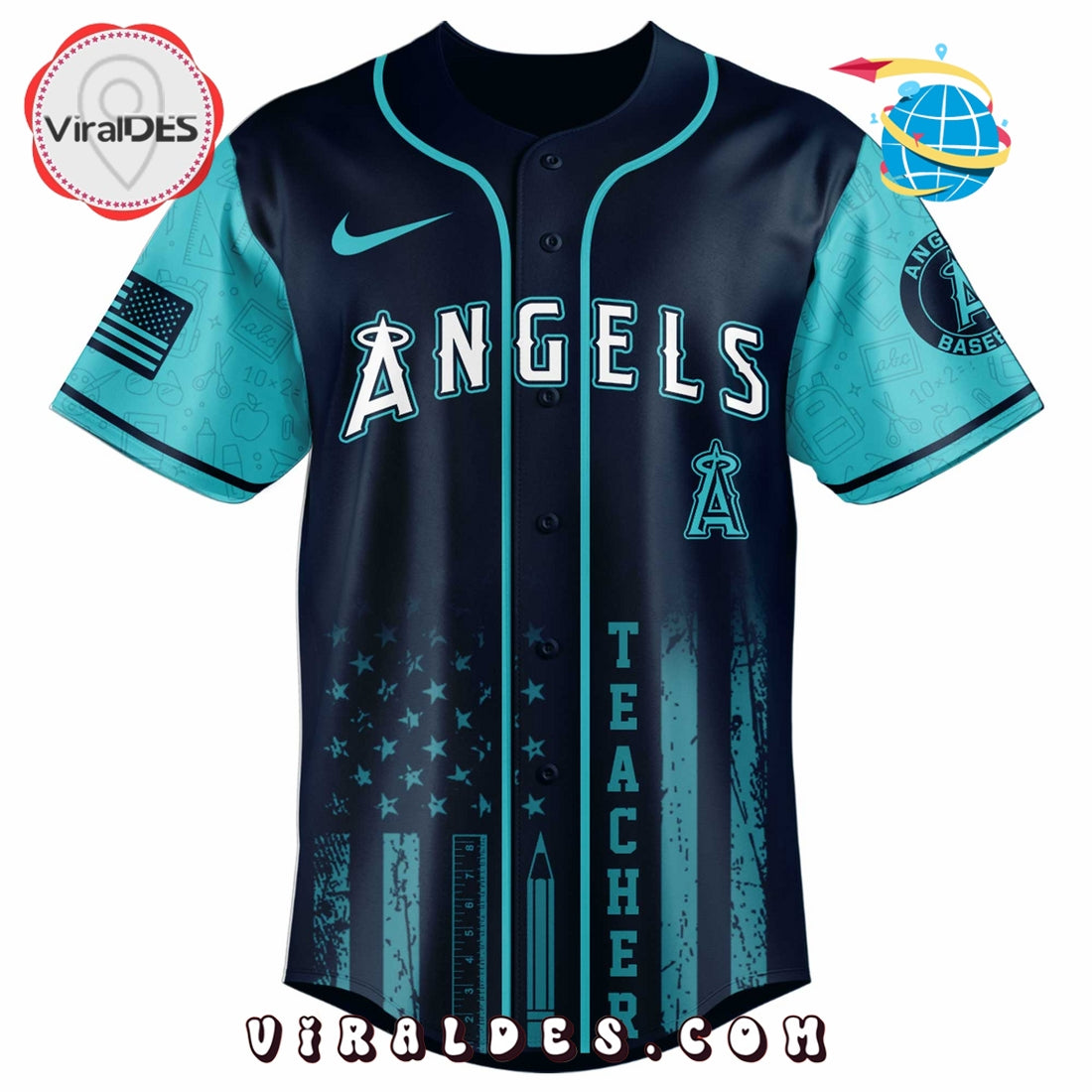 Los Angeles Angels MLB x Teacher Appreciation Day Baseball Jersey