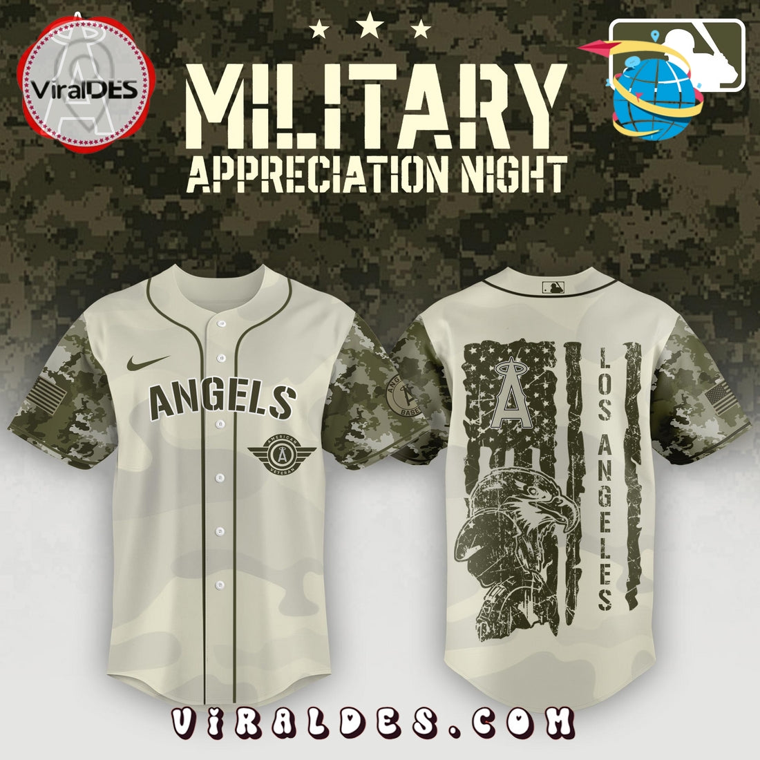Los Angeles Angels x MLB 2025 Armed Forces Day Night Baseball Jersey