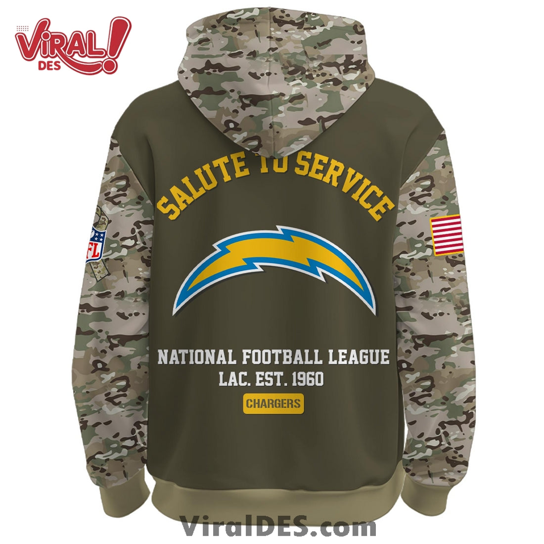Los Angeles Chargers Veteran Birthday Limited EditionsVer 3