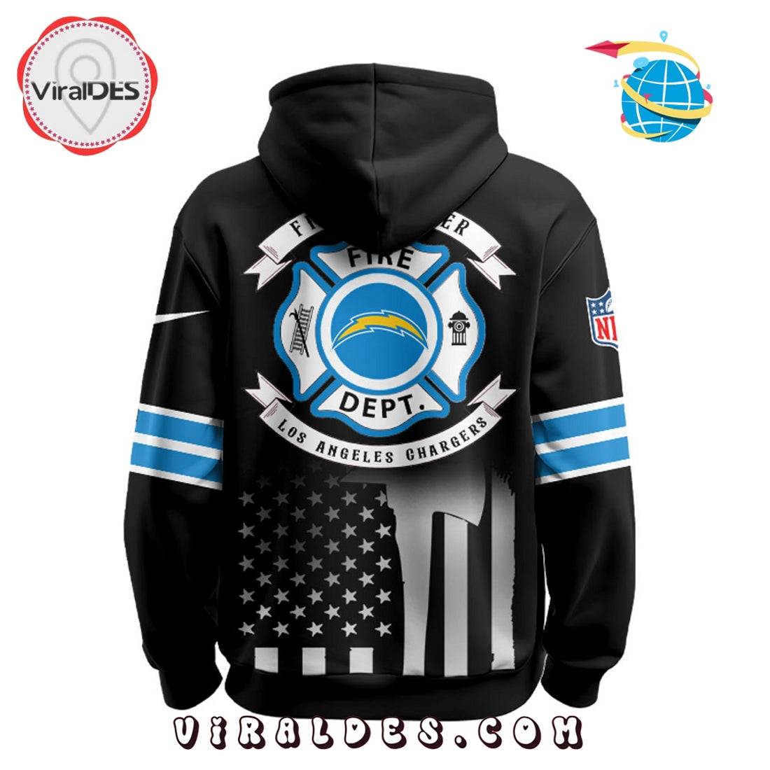 Los Angeles Chargers x Firefighter Appreciation Night Game Hoodie 2025