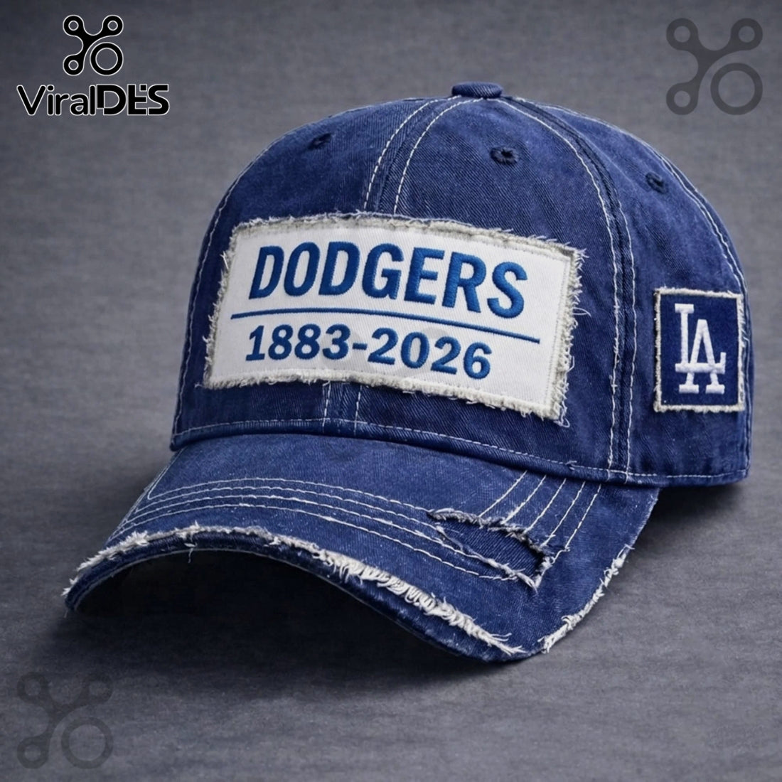 Los Angeles Dodgers 1883-2026 Anniversary Vintage Style Baseball Cap