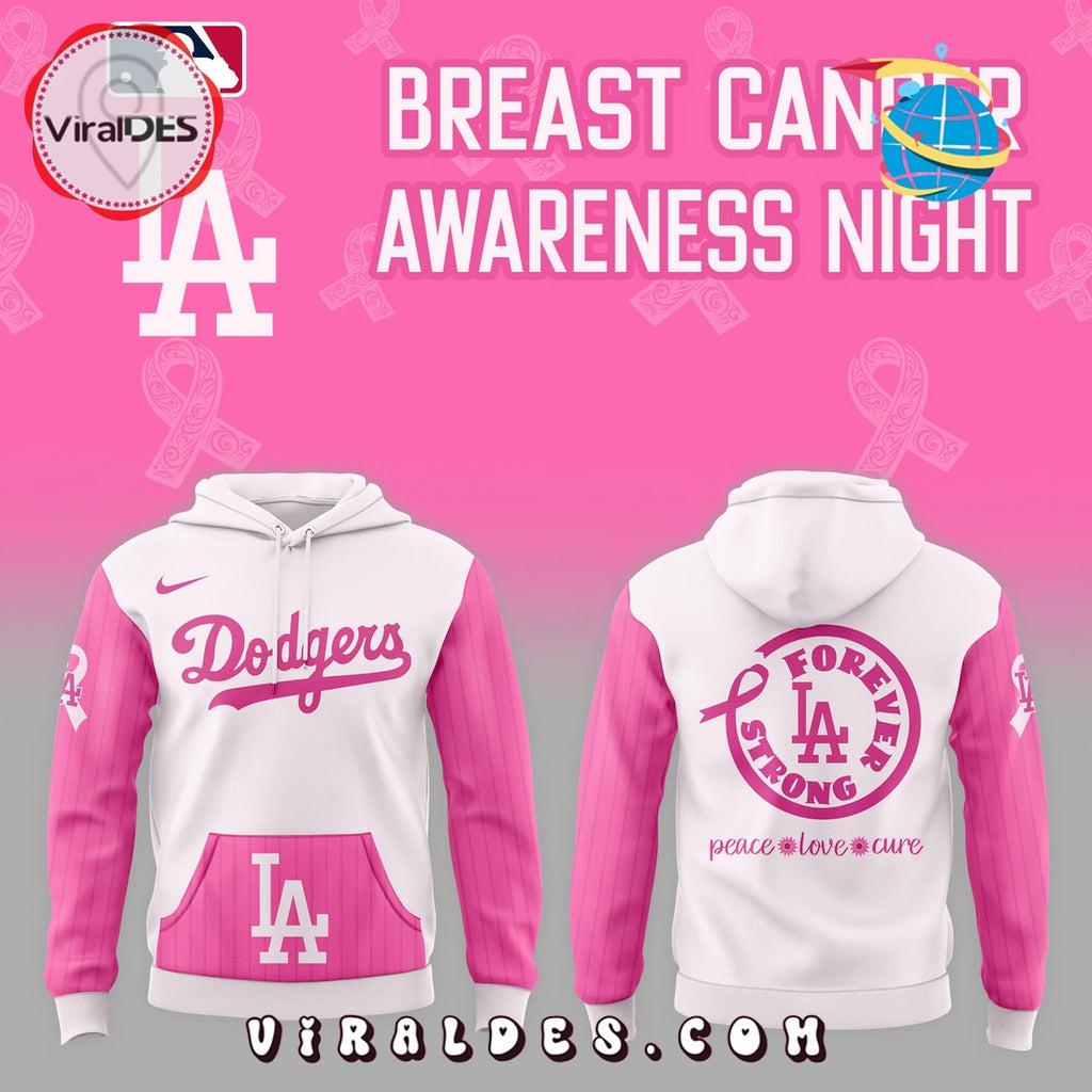 Los Angeles Dodgers Cancer Awareness Night Hoodie, Long Pants