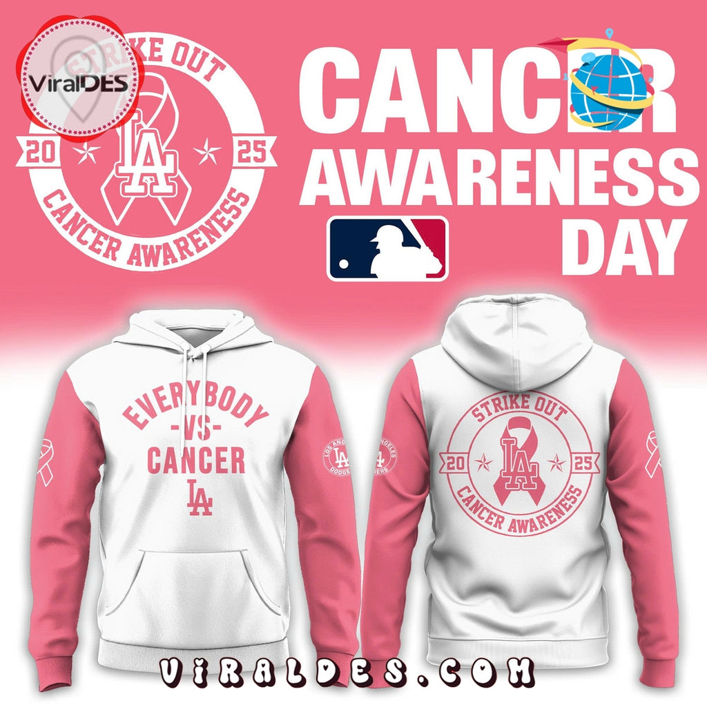 Los Angeles Dodgers Everybody vs Cancer Awareness Day Hoodie