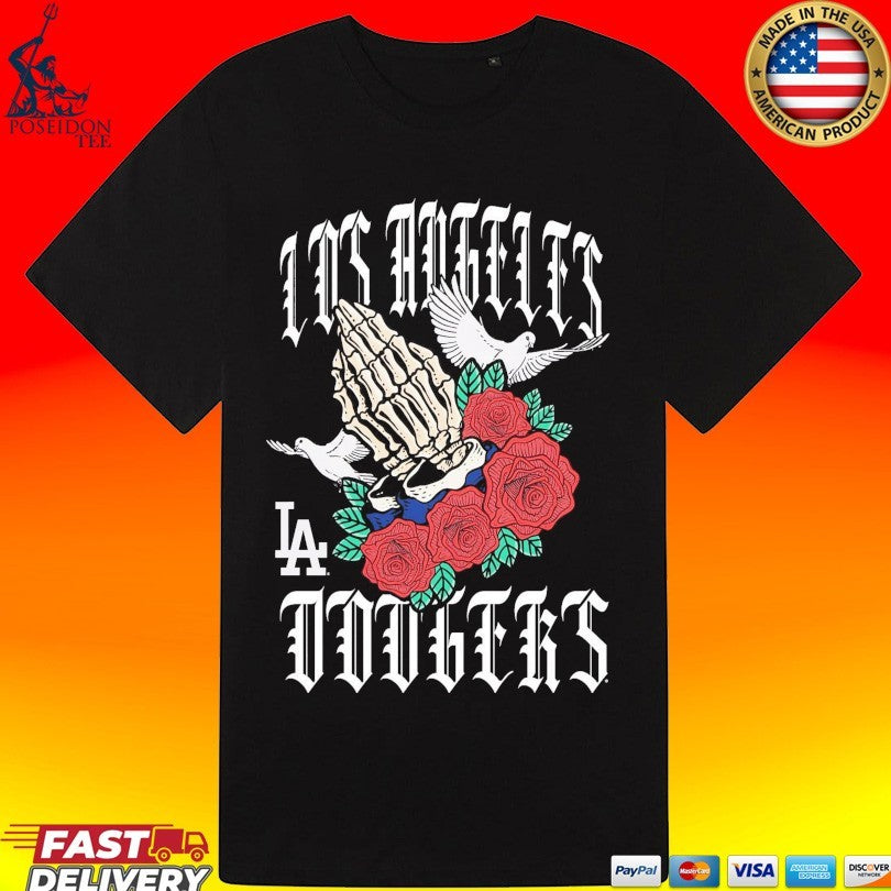 Los Angeles Dodgers Gothic Bloom T-shirt
