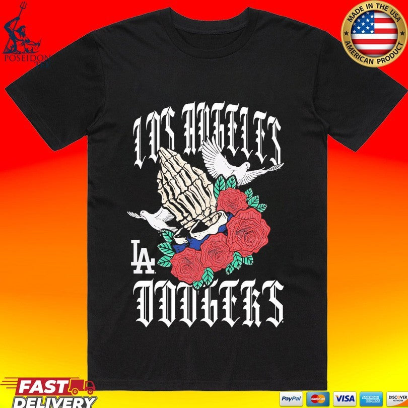 Los Angeles Dodgers Gothic Bloom T-shirt