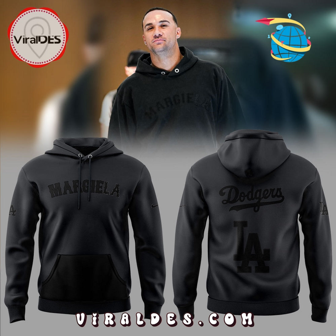 Los Angeles Dodgers Margie LA Black Hoodie