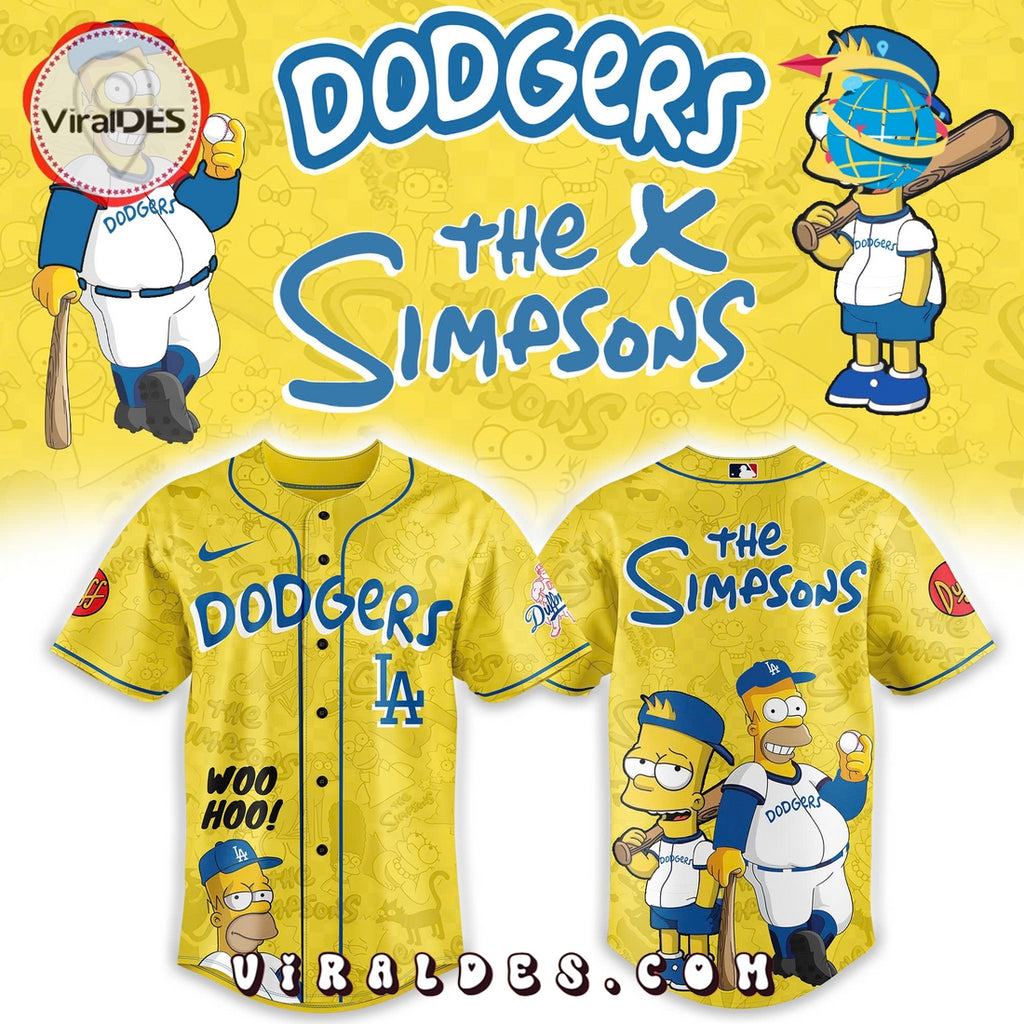 Los Angeles Dodgers MLB The Simpsons Heritage Baseball Jersey