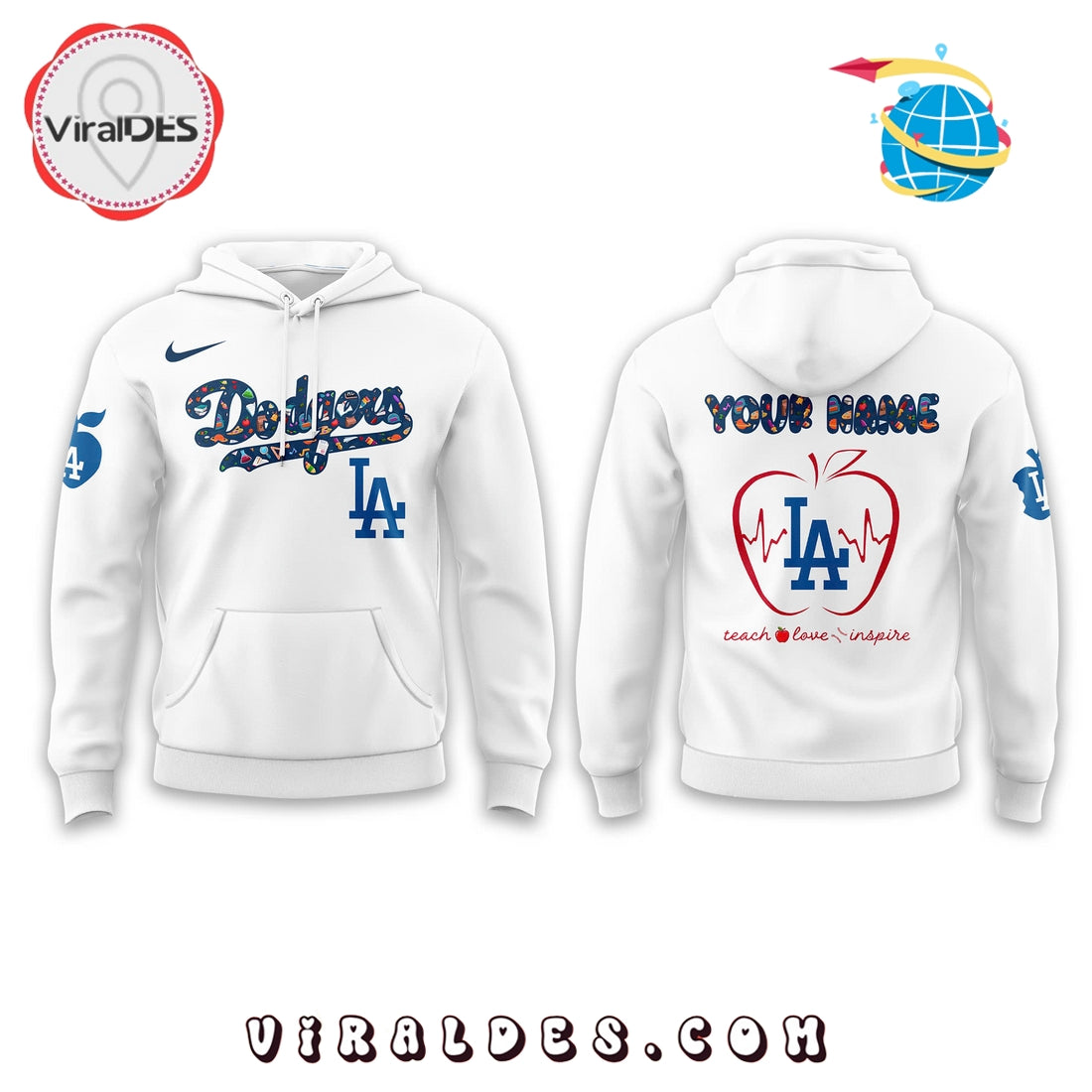 Los Angeles Dodgers Teacher Night Custom Hoodie