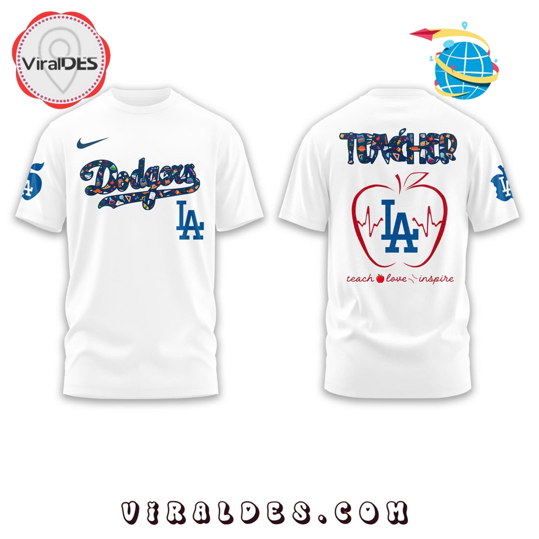 Los Angeles Dodgers Teacher Night Custom Hoodie