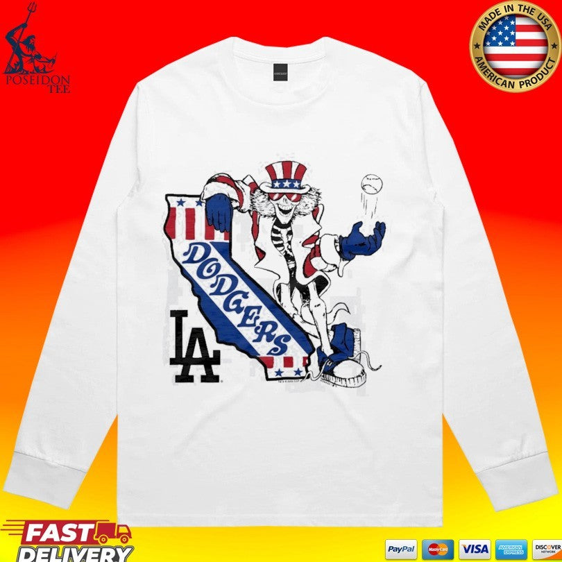 Los Angeles Dodgers X Grateful Dead Uncle Sam T-shirt