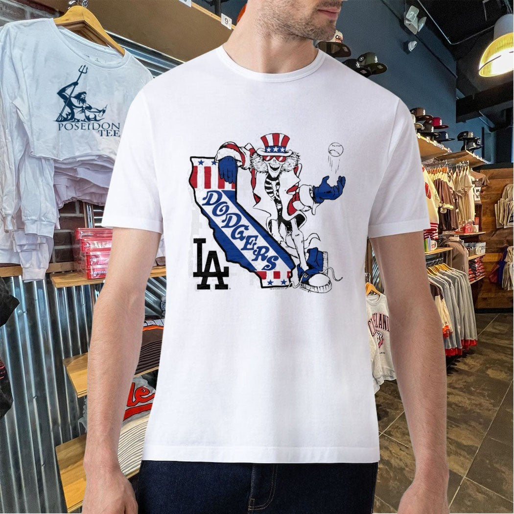 Los Angeles Dodgers X Grateful Dead Uncle Sam T-shirt