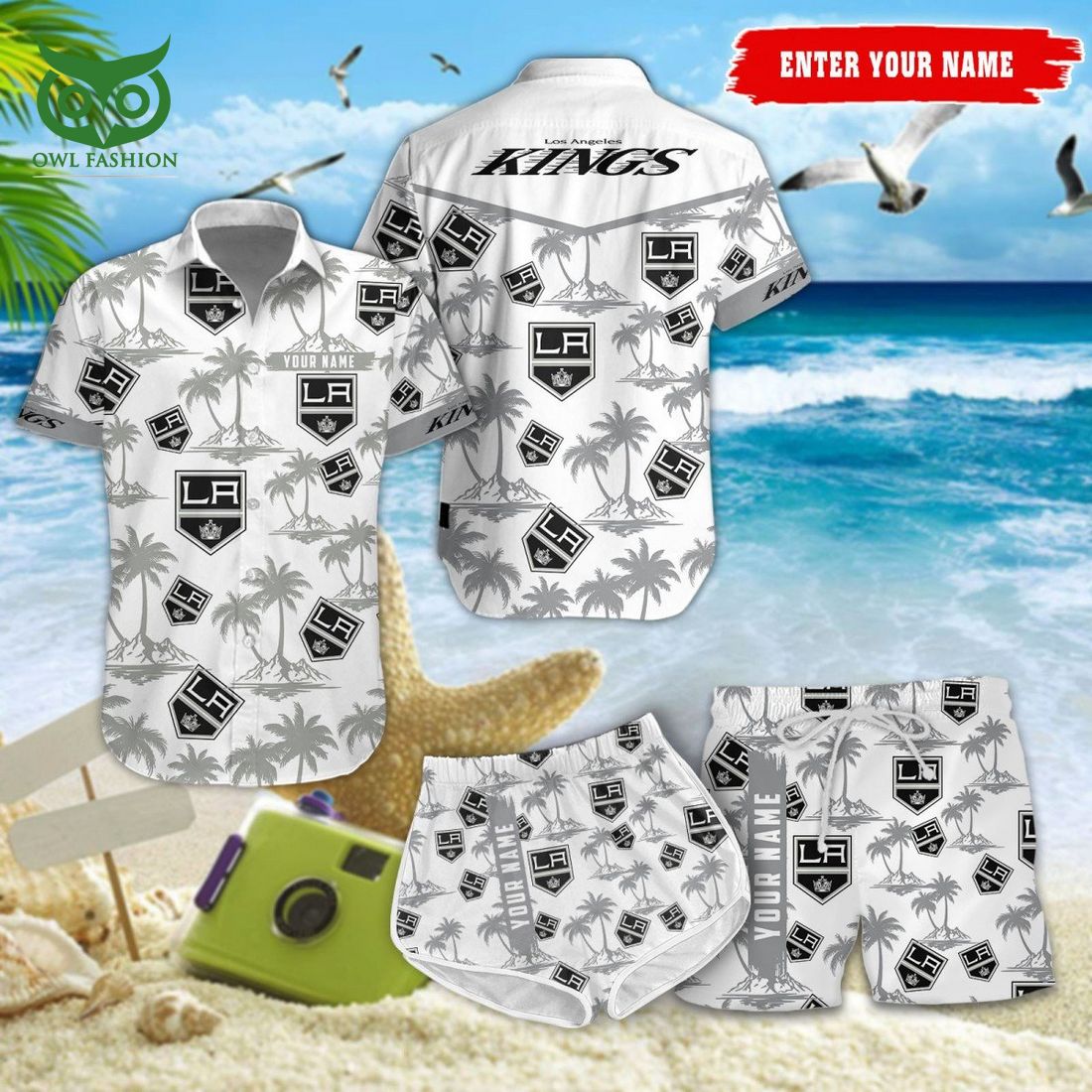 Los Angeles Kings Coconut NHL Hawaiian Shirt Shorts